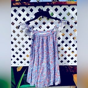 Cute ruffle short sleeve blouse